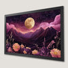 Moonlit Mountainscape Art Poster - Night Sky Decor