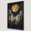 Moonlit Night in the Forest Canvas Print Starry Sky Art