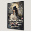 Moonlit Night Romance Floral Canvas Print for Bedrooms