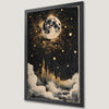 Moonlit Night Sky Art Poster - Celestial Dreamscape Decor