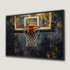 Motivational Basketball Hoop Canvas Print for Modern Spaces
