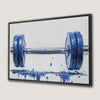 Motivational Dumbbell Painting Canvas Print for Home Gym