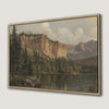 Mountain Lake and Pine Forest Canvas Print Panoramic Art