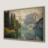 Mountain Lake Landscape Wilderness Art Canvas Print