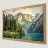 Mountain Lake Vista Art Poster - Scenic Nature Wall Decor