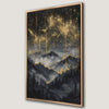 Mountain Landscape Abstract Gold and Black Canvas Print