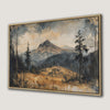 Mountain Wilderness Forest Canvas Print for Rustic Decor