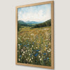 Mountain Wildflower Scene Art Poster - Rustic Nature Decor