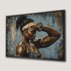 Muscular Female Athlete Canvas Print for Gym Decor