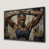 Muscular Strength Woman Canvas Print Gym Wall Art