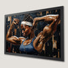 Muscular Woman Portrait Art Poster - Empower Your Space