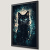 Mysterious Black Cat Art Poster for Dark Academia Decor