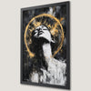 Mysterious Gothic Figure Art Poster with Gold Halo