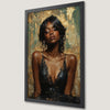 Mysterious Lady Art Poster - Gothic Black Woman Wall Decor