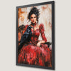 Mysterious Woman and Raven Art Poster - Gothic Wall Decor