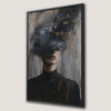 Mysterious Woman Smoke Forms Canvas Print Wall Art