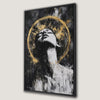 Mystery Dark Academia Gothic Canvas Print with Gold Halo