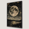 Mystery Full Moon Gothic Landscape Canvas Print