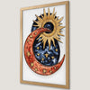 Mystic Celestial Sun and Moon Art Poster for Dreamers