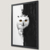 Mystic Gaze Snowy Owl Art Poster for Modern Decor