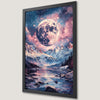 Mystic Mountain Moon Art Poster | Celestial Wall Decor