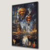 Mystical Cityscape with Hot Air Balloons Canvas Print