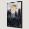 Mystical Dark Forest and Golden Moon Canvas Print