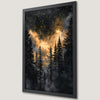 Mystical Dark Forest Art Poster - Starry Night Landscape Decor