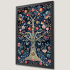 Mystical Flower Tree of Life Art Poster with Birds