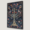 Mystical Flower Tree of Life Canvas Print with Birds