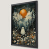 Mystical Forest Ghost Art Poster - Halloween Wall Decor