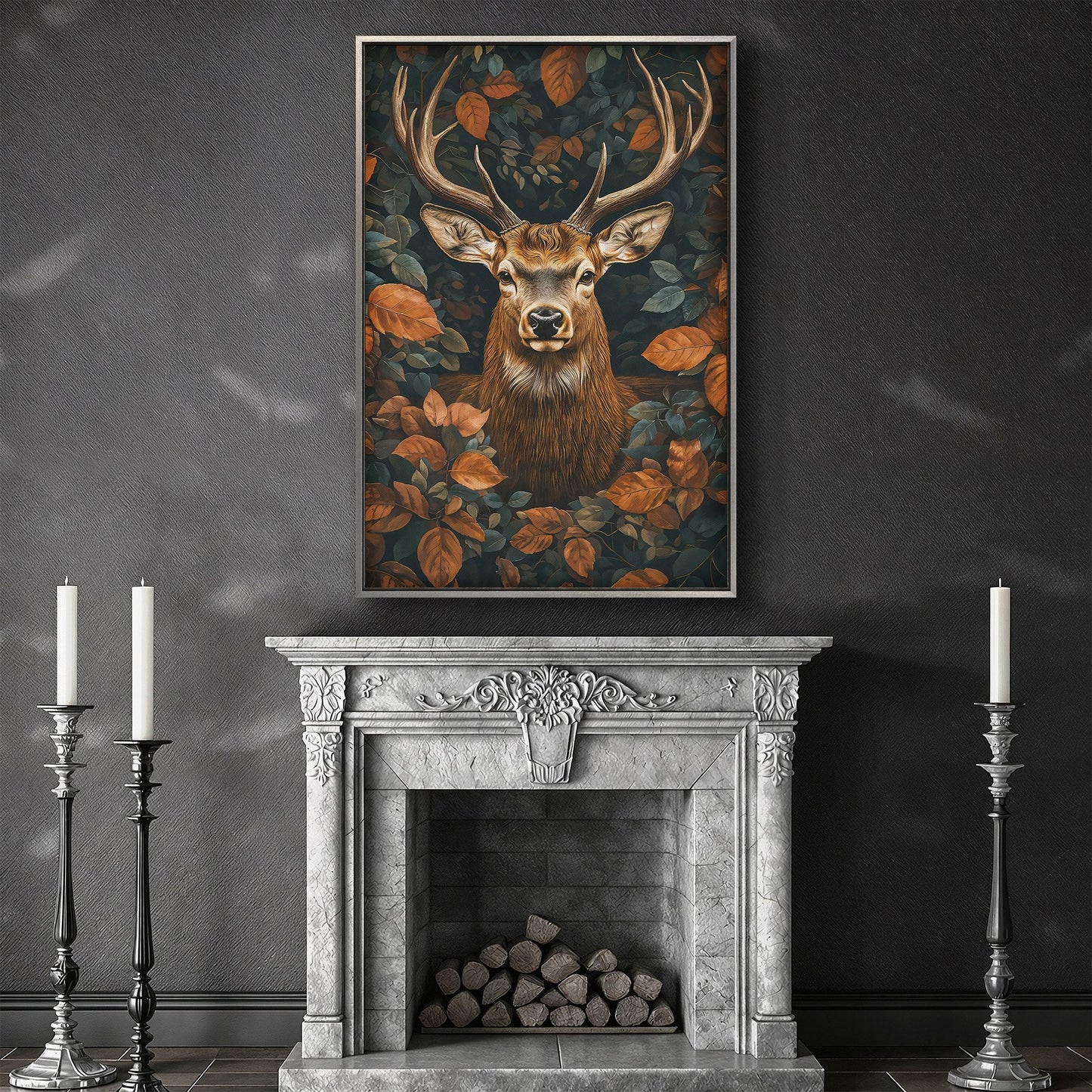 Mystical Forest Majestic Deer Canvas Print