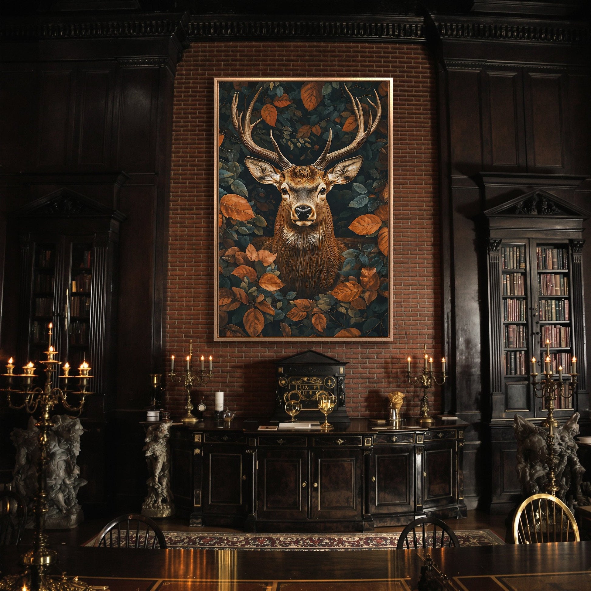 Mystical Forest Majestic Deer Canvas Print