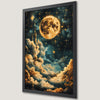 Mystical Full Moon Art Poster - Celestial Wall Decor
