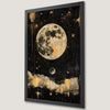 Mystical Full Moon Art Poster - Celestial Wall Decor