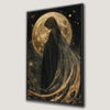 Mystical Full Moon Cloaked Girl Canvas Print
