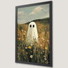 Mystical Ghost in Wildflower Meadow Art Poster for Halloween