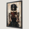 Mystical Girl with Vintage Book Art Poster for Gothic Decor