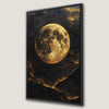 Mystical Gold Full Moon Canvas Print Wall Art Decor