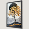 Mystical Gold Tree Autumn Scene Art Poster for Home Decor