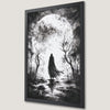 Mystical Gothic Full Moon Art Poster for Dark Academia Decor