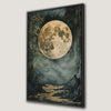 Mystical Landscape and Full Moon Canvas Print Art
