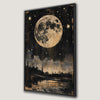 Mystical Moonlit Landscape Canvas Print Gothic Wall Art