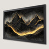 Mystical Mountain Art Poster in Black and Gold