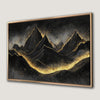 Mystical Mountain Landscape Canvas Print with Black and Gold