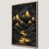 Mystical Mountain Landscape Canvas Print with Framed Art