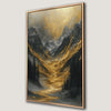 Mystical Mountain Landscape Canvas Print with Volcanic Lavascapes