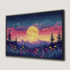 Mystical Nature Under Starry Sky Canvas Print Art