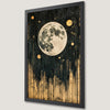 Mystical Night Sky Art Poster - Celestial Moonlight Decor
