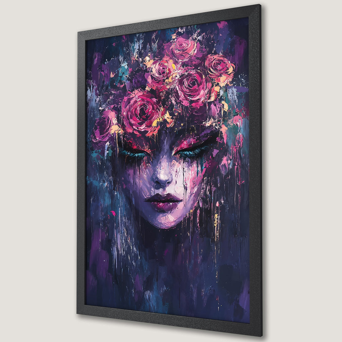 Framed Poster featuring a knight in shining armor, dramatic art style, and a warm, dark color palette. Perfect wall decor!